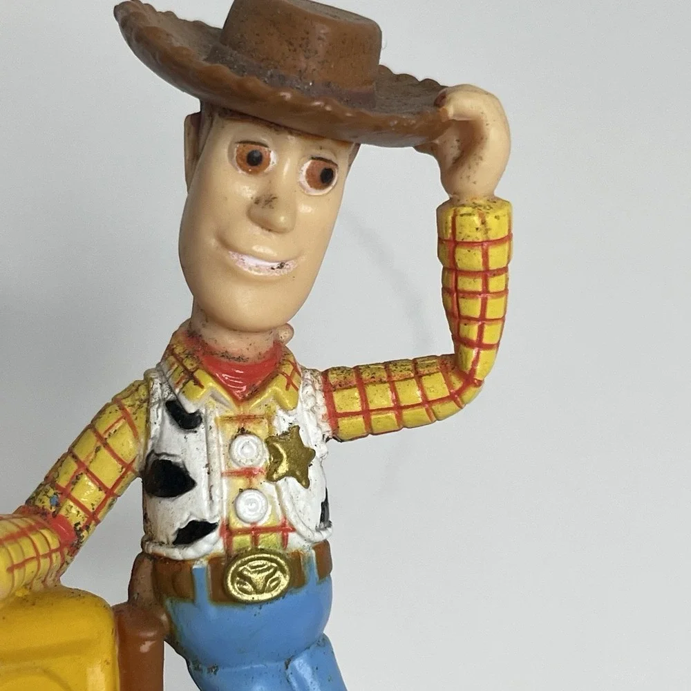 Vintage TOY STORY Disney Decopac WOODY Figurine PVC  4